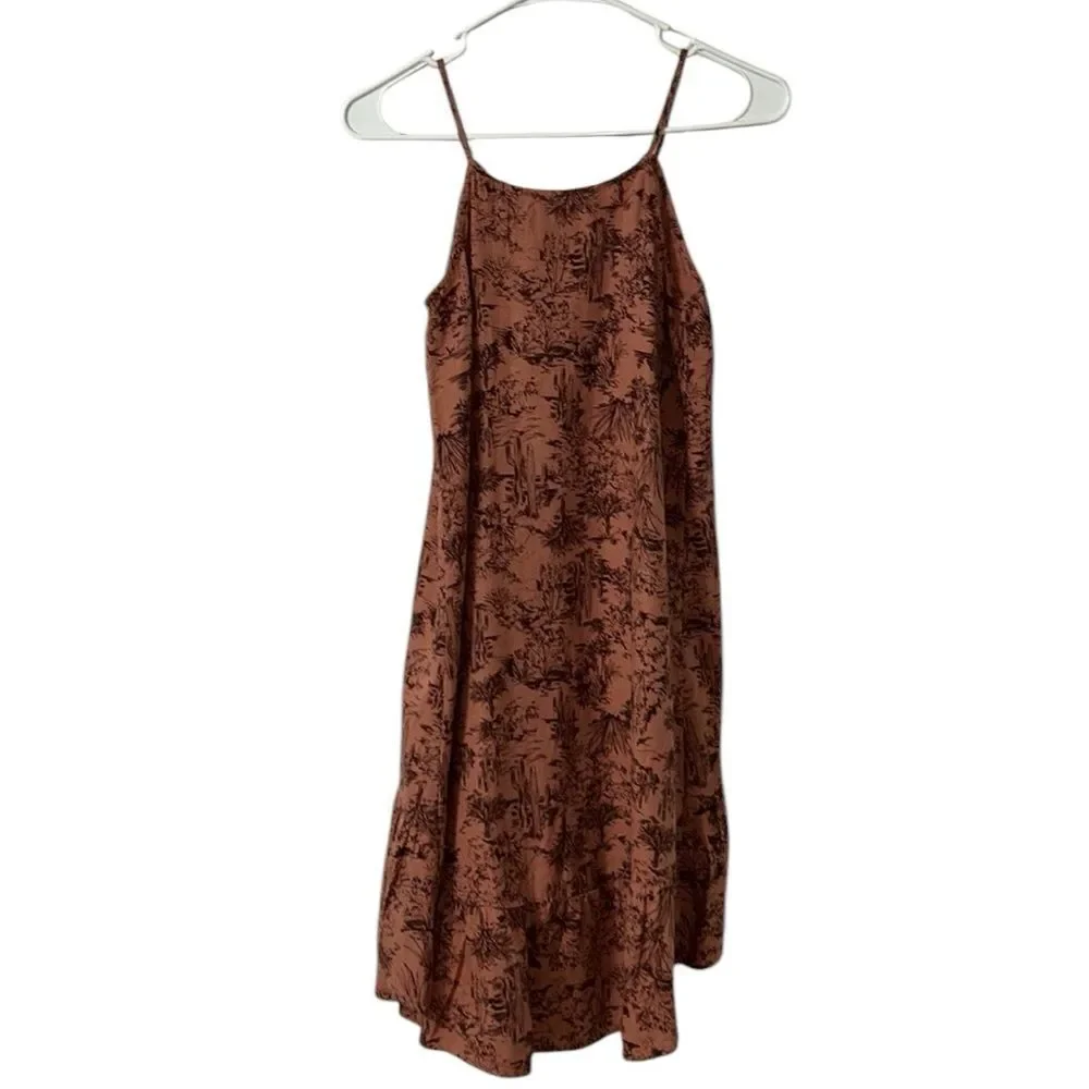 Old Navy Sleeveless Orange/Brown Sleeveless Girls Dress(Size Large 10-12 yrs)